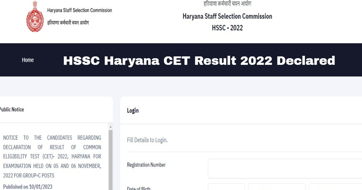 Hssc Haryana Cet Result Declared Cet