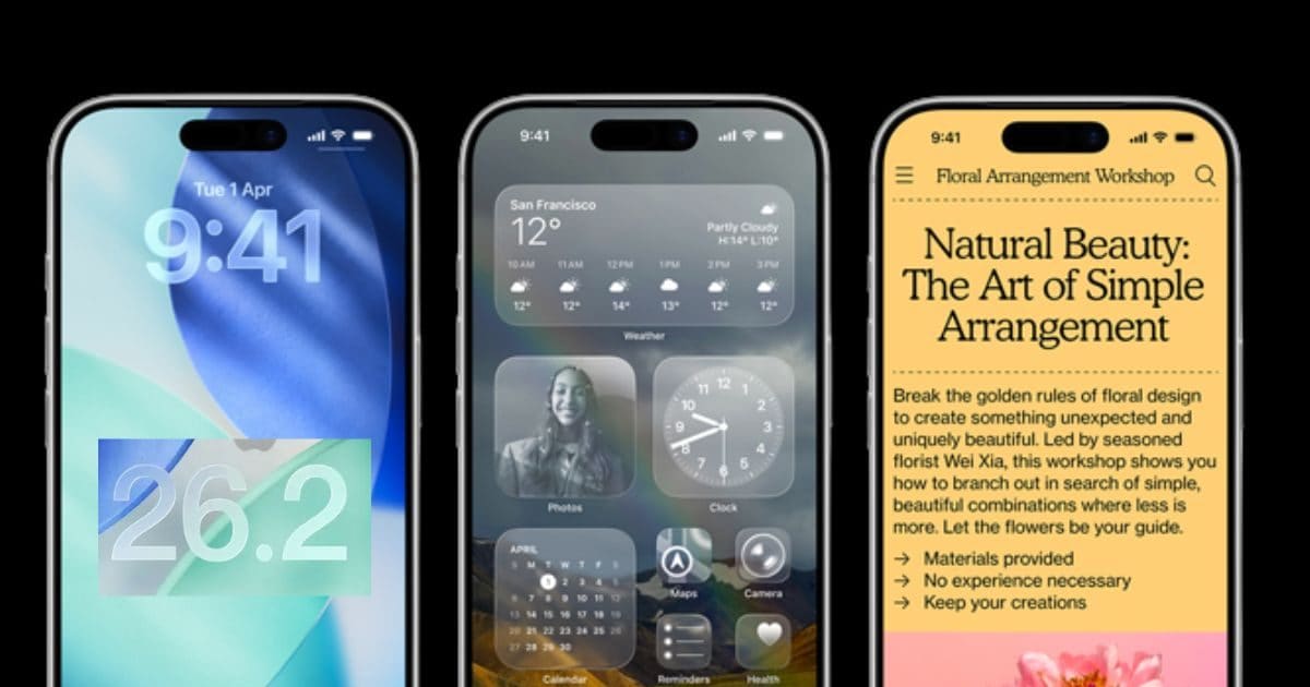 Tach – apple new software iOS 26.2 udpate releasing know what will change in phone and how to install- iPhone iOS 26.2: अर्जेंट रिमाइंडर, लिक्विड ग्लास से कस्टमाइज लॉक स्क्रीन तक, नए अपडेट में मिले कई खास फीचर्स Tach – apple new software iOS 26.2 udpate releasing know what will change in phone and how to install- iPhone iOS 26.2: अर्जेंट रिमाइंडर, लिक्विड ग्लास से कस्टमाइज लॉक स्क्रीन तक, नए अपडेट में मिले कई खास फीचर्स