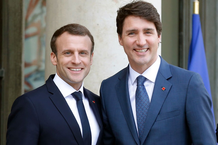 Pics Canadian Pm Justin Trudeau Meets Emmanuel Macron In Paris News