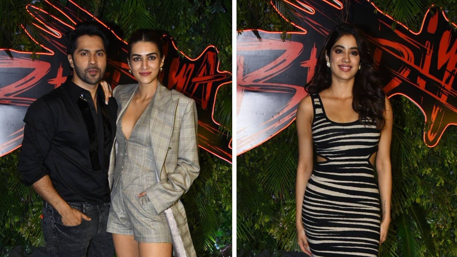 Bhediya Screening Varun Dhawan Kriti Sanon Joined By Janhvi Kapoor