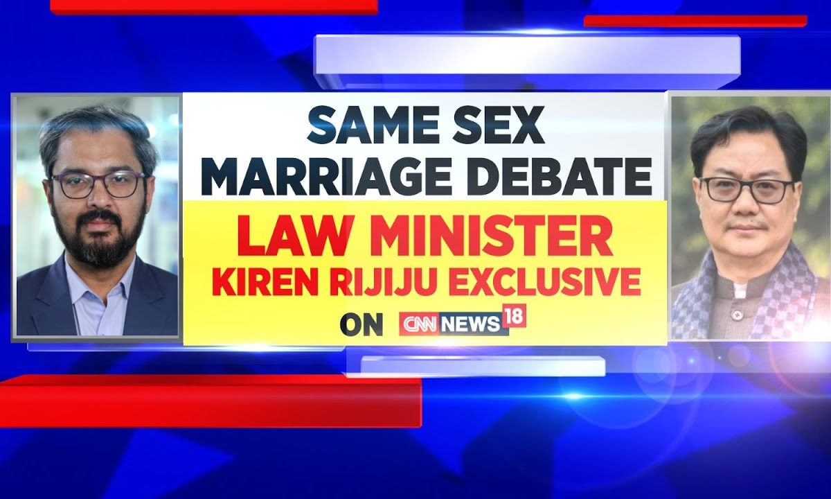 Kiren Rijiju Interview Law Minister Kiren Rijiju On Same Sex Marriage