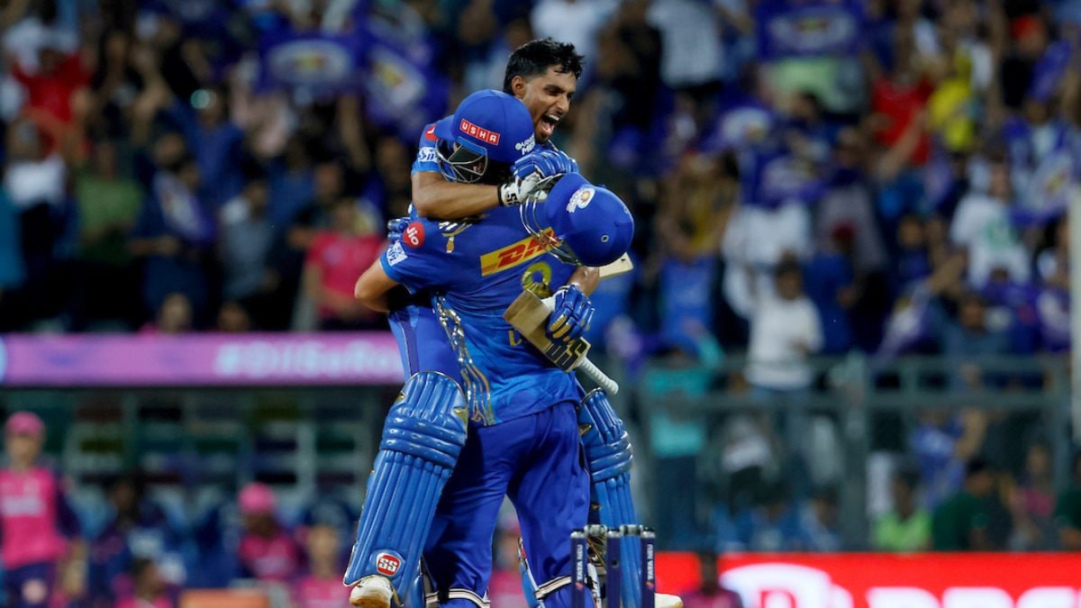 MI Vs RR Highlights IPL 2023 Tim David S Heroics Help Mumbai Indians