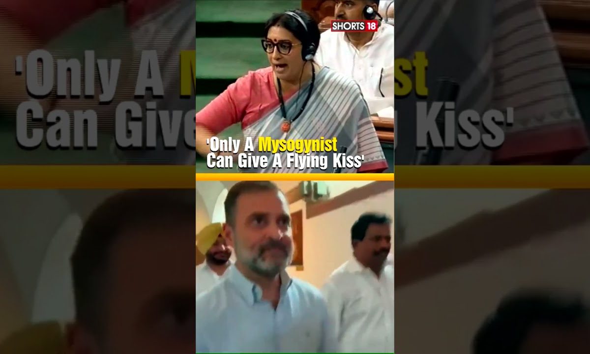 Smriti Irani Objects On Rahul Gandhi Giving A Flying Kiss To The