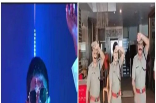কেঁচা বাদাম গীতত নৃত্য কৰিবলৈ আৰক্ষীৰ লোকক আগবাঢ়ি অহা দেখা গ'ল।