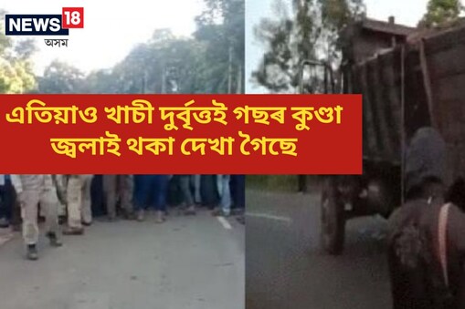 মুক্ৰ অঞ্চলত এতিয়াও খাচী দুৰ্বৃত্তই গছৰ কুণ্ডা জ্বলাই থকা দেখা গৈছে।