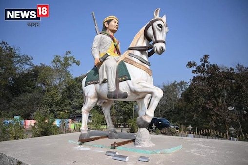 তুলাৰাম সেনাপতিৰ প্ৰতিমূৰ্তি বিকৃত, গৰিহণা ছাত্ৰ সন্থাৰ 