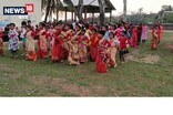ঢোলৰ চেৱত ঠুনুক ঠানাককৈ নাচিছে এদল কণমানিয়ে