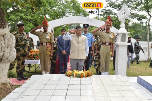 Governor Gulab Chand Kataria paying homage to war heroes at Malegarh