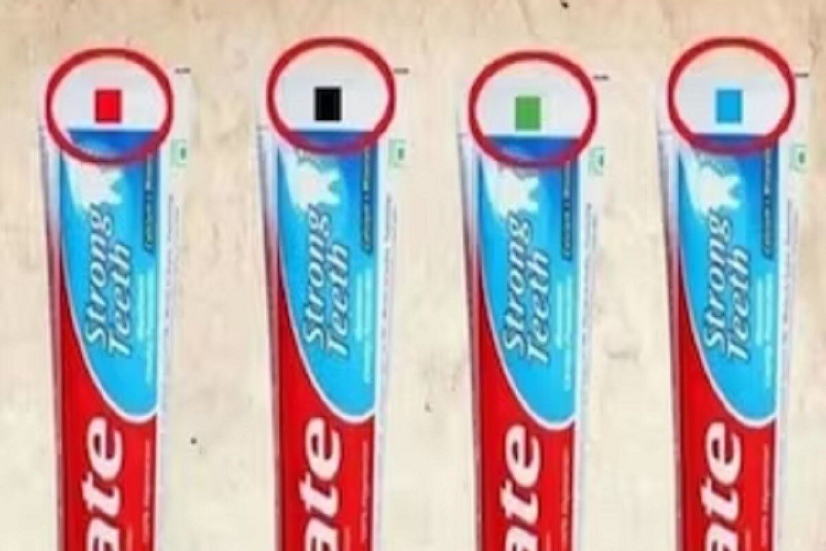 Meaning of Different Colour mark on Toothpaste: টুথপেষ্টৰ টিউবত থকা ক ...