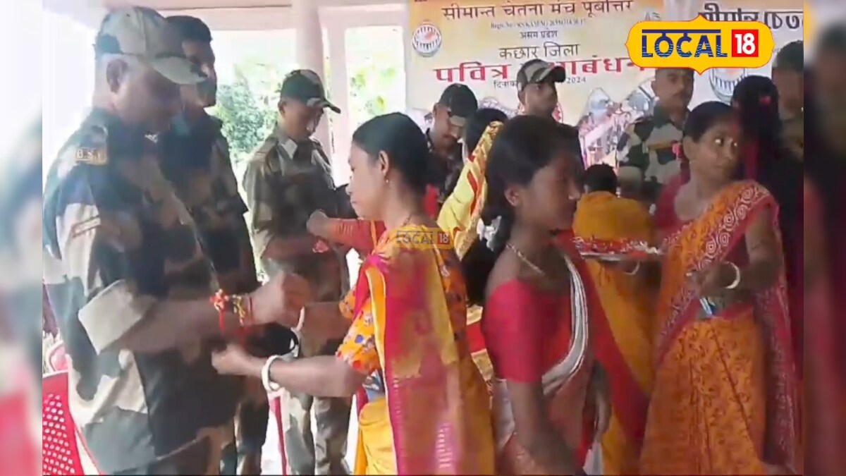 Celebrating Raksha Bandhan in Cachar tying Rakhi on the wrists of army ...