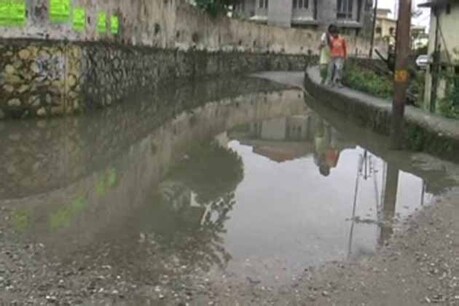 नई टिहरी में जलभराव Photo: ETV