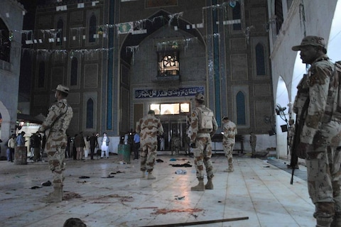 Photo: Lal Shahbaz Qalandar shrine (AP)