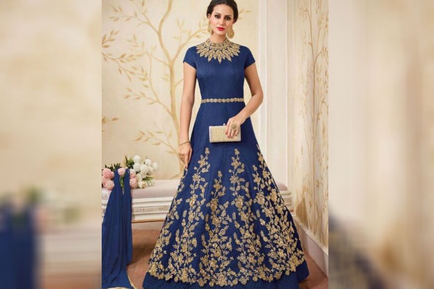 Women's Frock Style Suits Online: Ethnic Frock Style Salwar Kameez