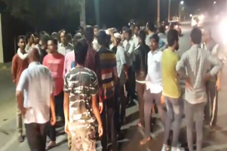 जालोर में लूट की घटना के बाद आक्रोशित व्यवसायी
फोटो-ईटीवी
