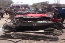 उदयपुर में अनियंत्रित ट्रोले ने जब कार और सेना के ट्रक को मारी टक्कर तो हुआ ये हाल