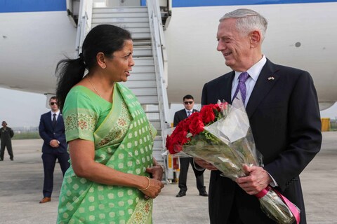 वार्ता के लिए भारत पहुंच चुके हैं अमेरिकी रक्षा मंत्री जिम मैटिस