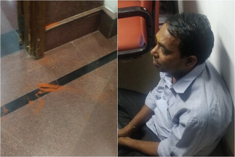 सचिवालय में केजरीवाल पर मिर्च पाउडर से हमला, धक्का-मुक्की में चश्मा टूटा सचिवालय में केजरीवाल पर मिर्च पाउडर से हमला, धक्का-मुक्की में चश्मा टूटा