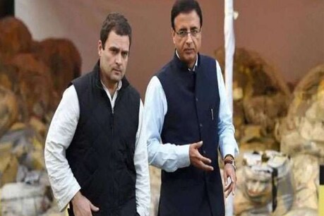कांग्रेस अध्यक्ष राहुल गांधी के साथ रणदीव सुरजेवाला (PTI)
