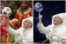 पोप फ्रांसिस ने उंगली पर नचाई फुटबॉल, लोगों ने बना दिए गजब के फोटोशॉप