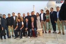 अर्जेंटीना के राष्ट्रपति आगरा पहुंचे, आम पर्यटकों के लिए बंद रहा दो घंटे तक ताजमहल, देखें तस्वीर