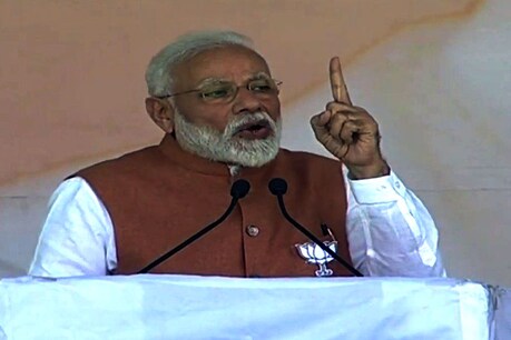मेरठ में विजय संकल्प सभा को संबोधित करते पीएम नरेंद्र मोदी