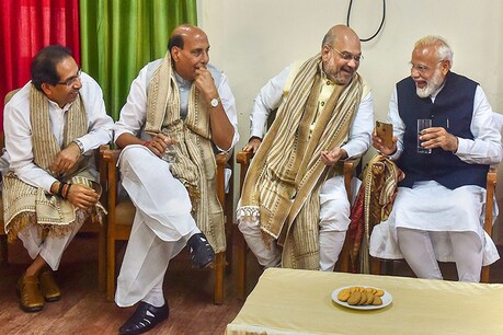 राजनाथ सिंह, अमित शाह और पीएम मोदी
