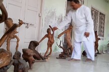 बिहार: निगाहों की बाजीगरी से ही अद्भुत कलाकृति तैयार कर लेता है यह कलाकार