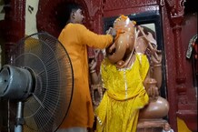 पुजारी का दावा- सूर्य की तपिश से भगवान गणेश परेशान, मूर्ति से निकला पसीना!