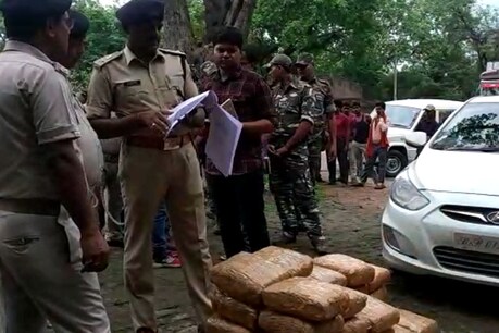 वाहन चेकिंग के दौरान गांजे की खेप जब्त