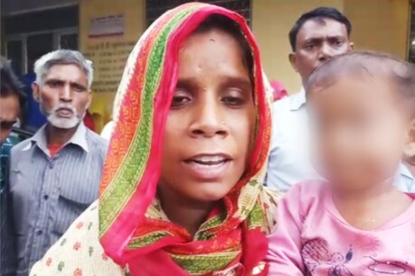 फोटो- मॉब लिंचिंग का शिकार हुए हरीश जाटव की पत्नी रेखा जाटव.
