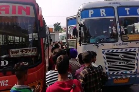 बिलासपुर बस अड्डे पर भिड़े ड्राइवर-कंडक्टर.