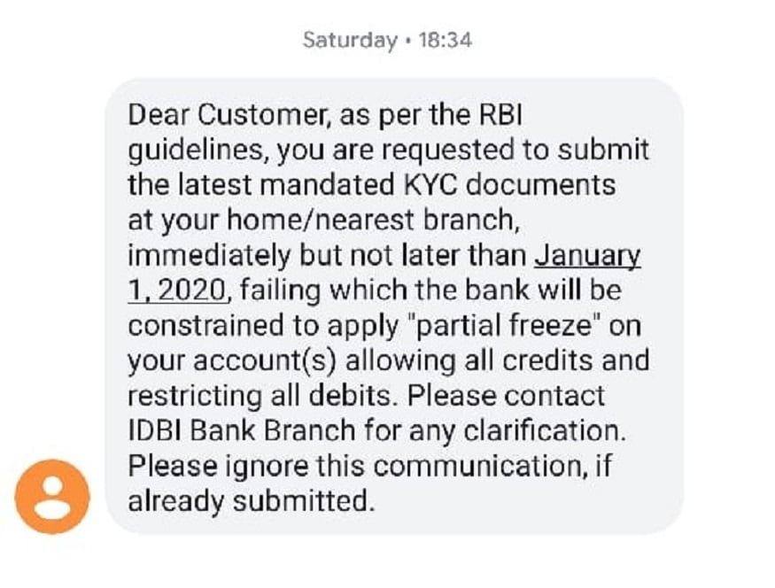 IDBI Bank KYC Documents