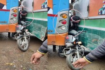 OMG! जाको राखे साईयां…HRTC की दो बसों के बीच फंस गया बाइक सवार, यूं बची जान