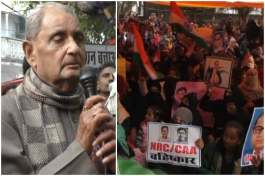 मंसूर अली पार्क में caa-nrc protest में बैठी महिलाओं को सपा नेता रेवती रमण ने किया संबोधित 