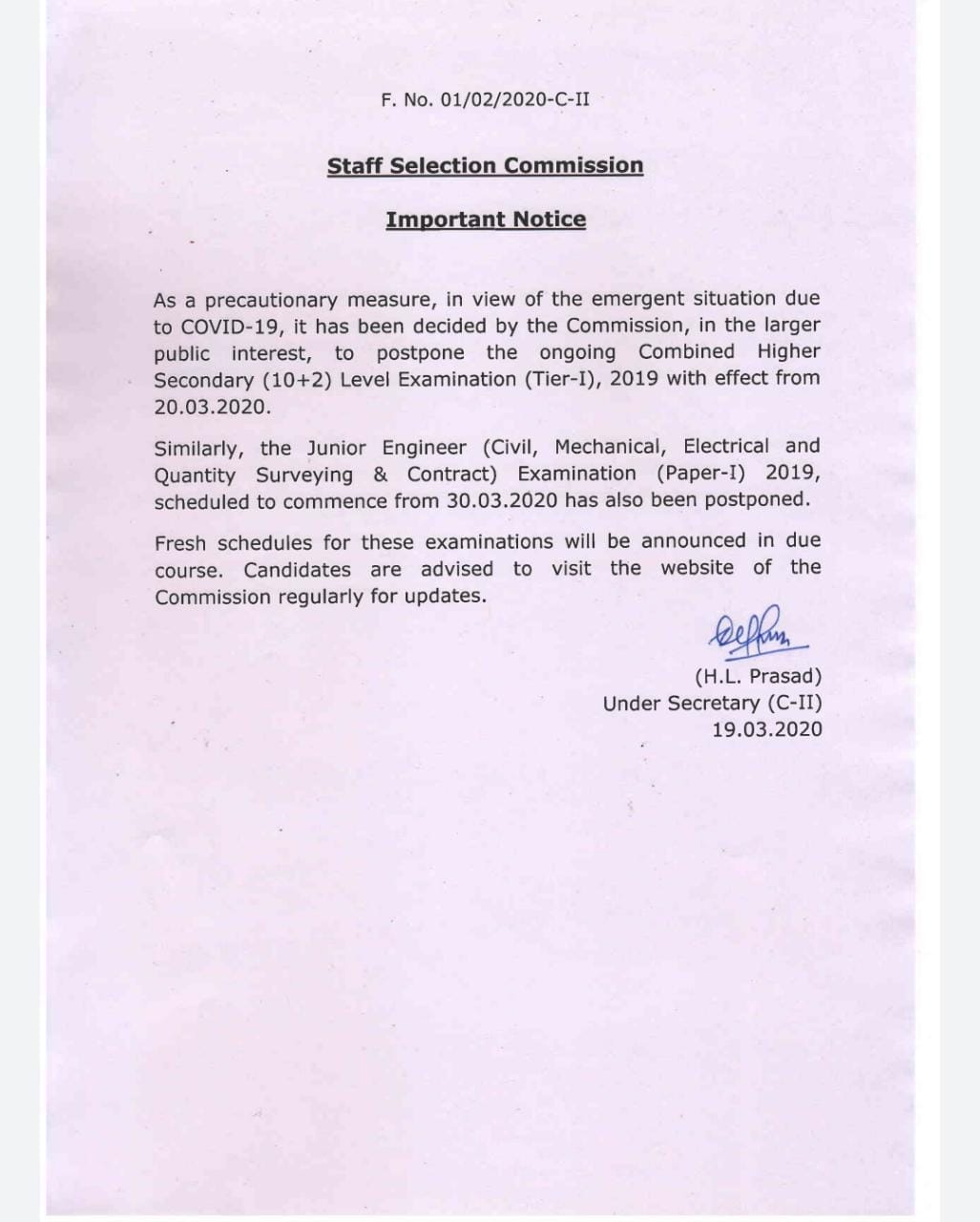 Education News, Education News in hindi, Education hindi News, staff selection commission,SSC JE 2020 exam postponed,ssc chsl 2020 exam postponed,SSC CHSL & JE exam postponed,SSC