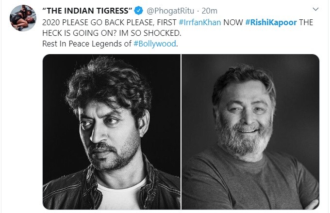irrfan khan, rishi kapoor, cricket, vvs laxman, sports news, ऋषि कूपर, वीवीएस लक्ष्मण, ऋतु फोगाट, क्रिकेट, इरफान खान
