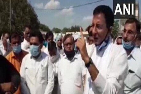किसानों के हक की आवाज उठाने पहुंचे कांग्रेस नेता रणदीप सुरजेवाला ने सोशल डिस्टेंसिंग की उड़ाईं धज्जियां किसानों के हक की आवाज उठाने पहुंचे कांग्रेस नेता रणदीप सुरजेवाला ने सोशल डिस्टेंसिंग की उड़ाईं धज्जियां