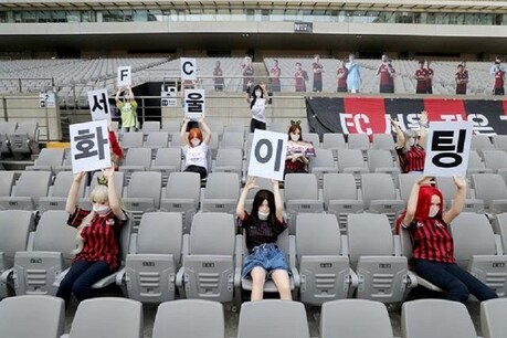 sex dolls in stadium stands