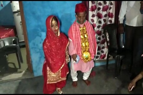 बिहार के मुजफ्फरपुर में निकाह करने वाला जोड़ा
