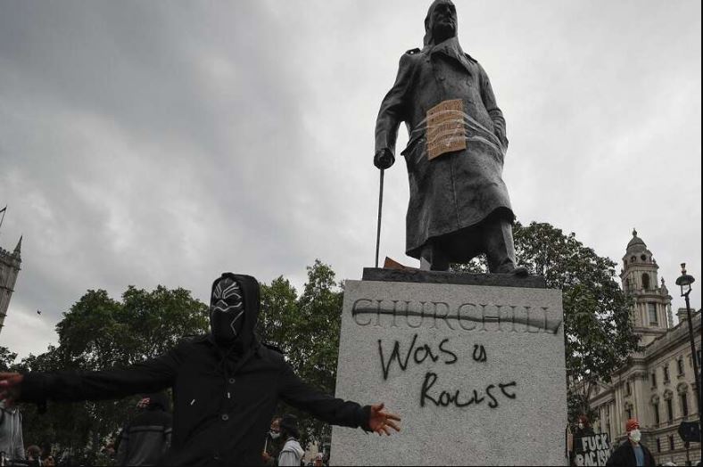 winston churchill, anti racism protest, british raj, indian history, britain history, विंस्टन चर्चिल, नस्लवाद विरोधी प्रदर्शन, ब्रिटिश राज, भारत का इतिहास, ब्रिटेन इतिहास