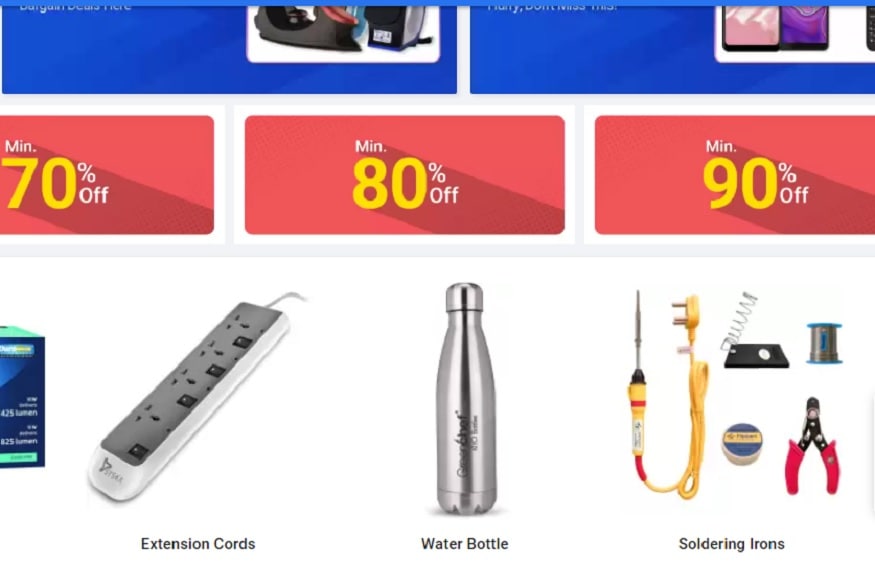Flipkart सेल में 90% तक की छूट मिल रही है.