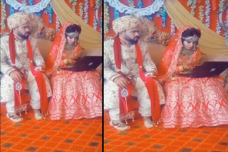 bride-doing-office-work-on-marrige-stage-video-goes-viral