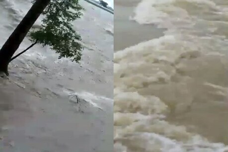 गंडक नदी के दबाव से चम्पारण तटबंध टूटा, SH-74 पर चढ़ने लगा बाढ़ का पानी गंडक नदी के दबाव से चम्पारण तटबंध टूटा, SH-74 पर चढ़ने लगा बाढ़ का पानी