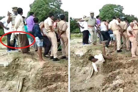 VIDEO: विंध्याचल धाम: घाट पर भीड़ देख बौखलाए कोतवाल ने युवक को लात मारकर गंगा में गिराया VIDEO: विंध्याचल धाम: घाट पर भीड़ देख बौखलाए कोतवाल ने युवक को लात मारकर गंगा में गिराया