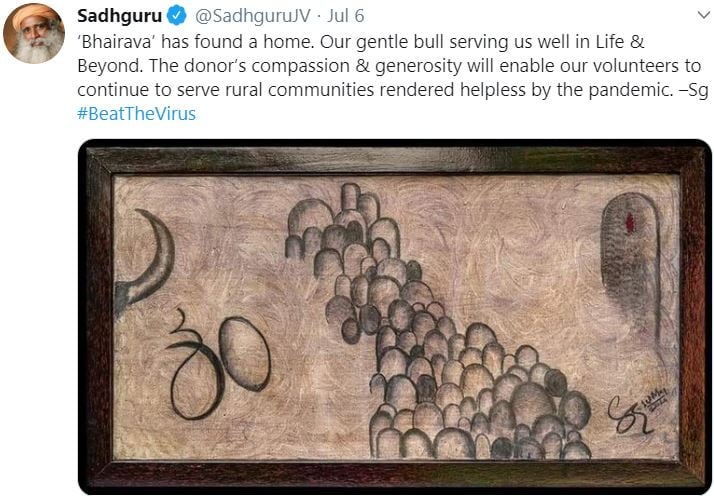 sadguru painting, sadguru jaggi vasudev, isha foundation, corona virus updates, covid 19 updates, सदगुरु पेंटिंग, सदगुरु जग्गी वासुदेव, ईशा फाउंडेशन, कोरोना वायरस अपडेट, कोविड 19 अपडेट