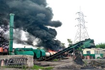 कुल्लू में तारकोल मिक्सिंग प्लांट में लगी आग, देखें PHOTOS