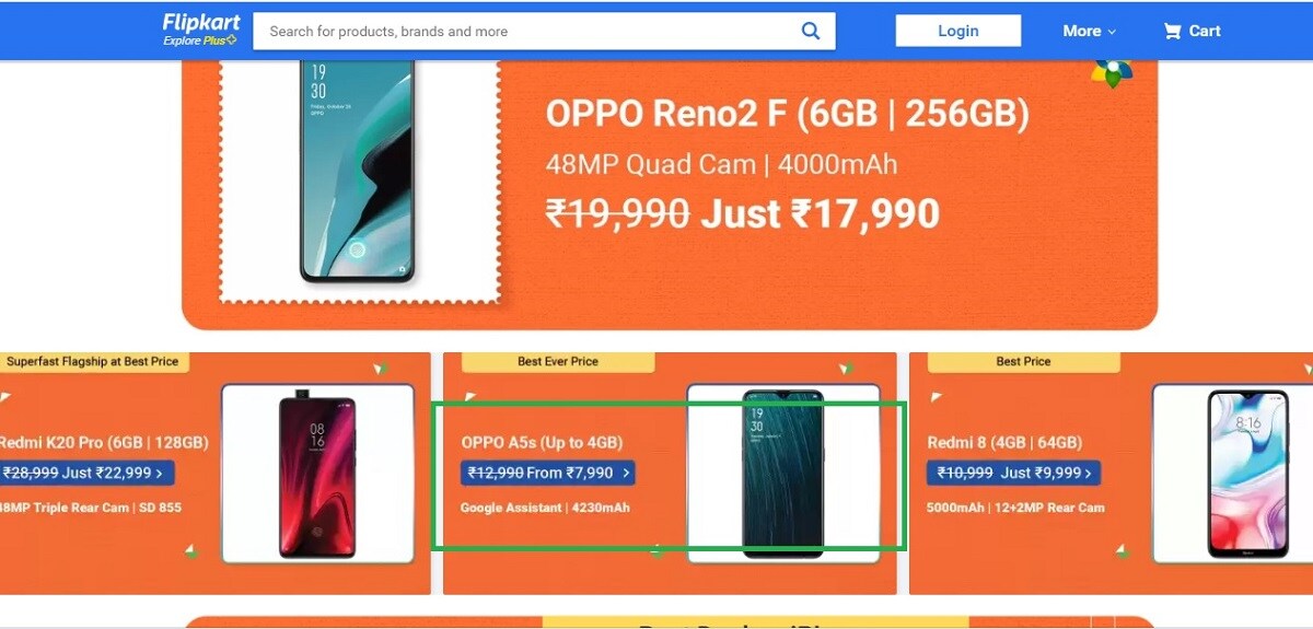 Oppo A5s को 5,000 रुपये की छूट पर खरीदा जा सकता है. (Photo: Flipkart)