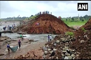 PHOTOS: पानी बढ़ने से ध्वस्त हुआ खांडा बांध, कोरिया जिले में बाढ़ जैसे हालात, फसलें बर्बाद
