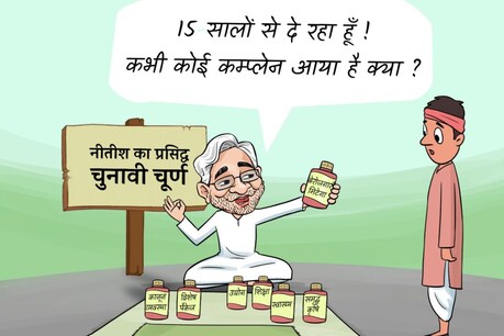 राजद सुप्रीमो लालू यादव ने कार्टून शेयर कर नीतीश सरकार पर बोला हमला. फोटोः Twitter