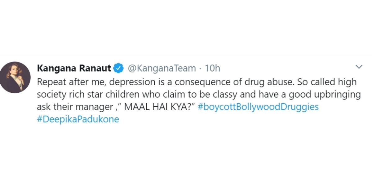 Kangana Ranaut, Sushant Singh Rajput, Rhea Chakraborty Drugs Connection, Deepika Padukon, Kangana Ranaut take a dig At Kangana Ranaut, कंगना रनौत, दीपिका पादुकोण, Bollywood News In Hindi, Sushant Singh Rajput Drugs, Deepika Padukone Drugs, Shraddha Kapoor, Sara